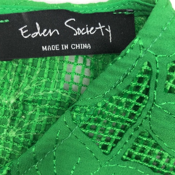 Green Baby Doll Top Large - Picture 9 of 12